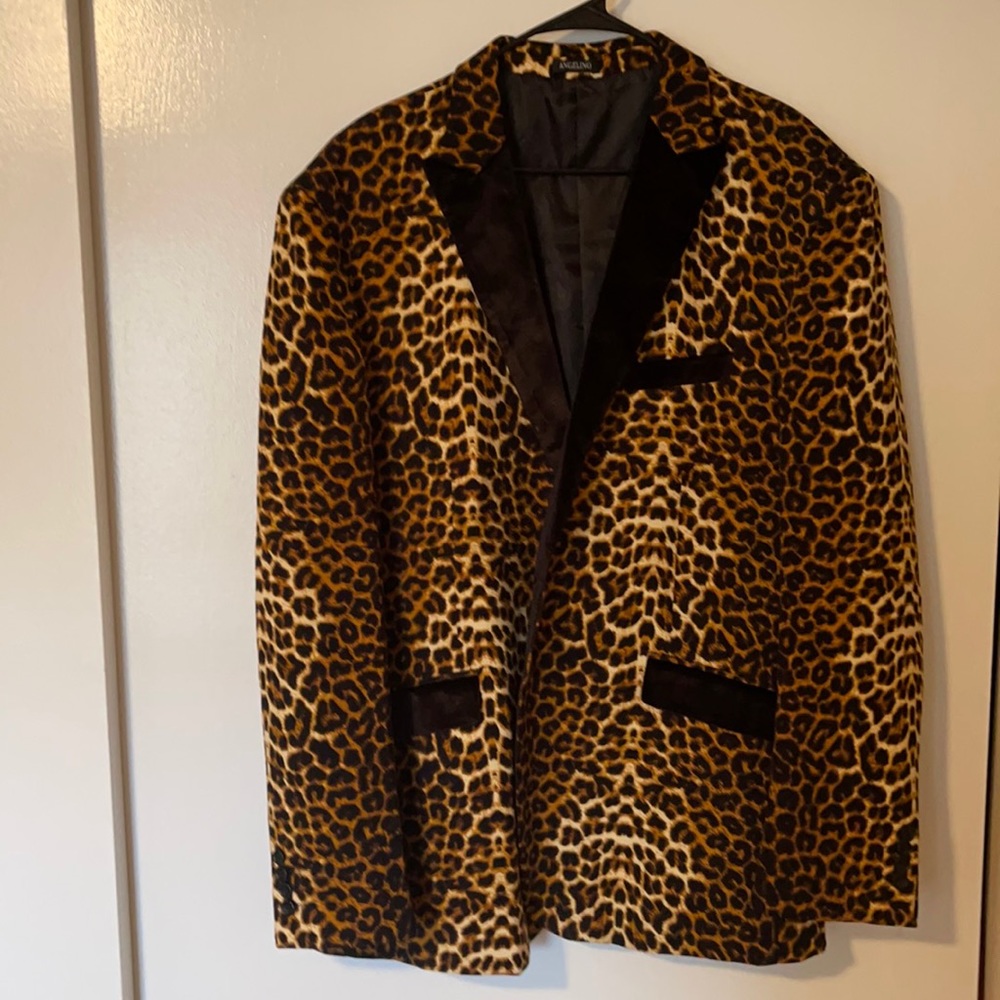 Men’s Leopard/Black Blazer